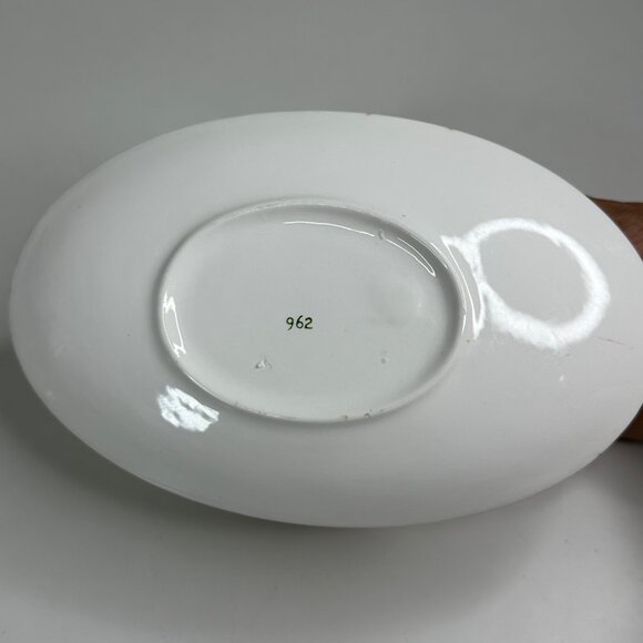 Lefton Americana Rose Pottery Ceramic Gravy Boat With Saucer Rose Floral Design - Picture 10 of 13